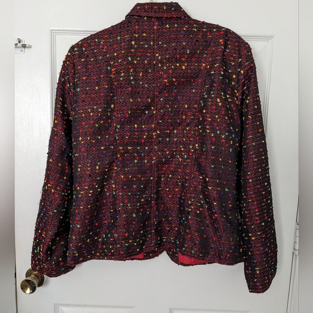 Women's Multicolor Textured Jacket - Picture 3 of 4